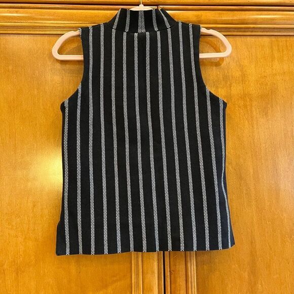 Anthropologie Black and Gray Striped Blouse - Picture 9 of 16